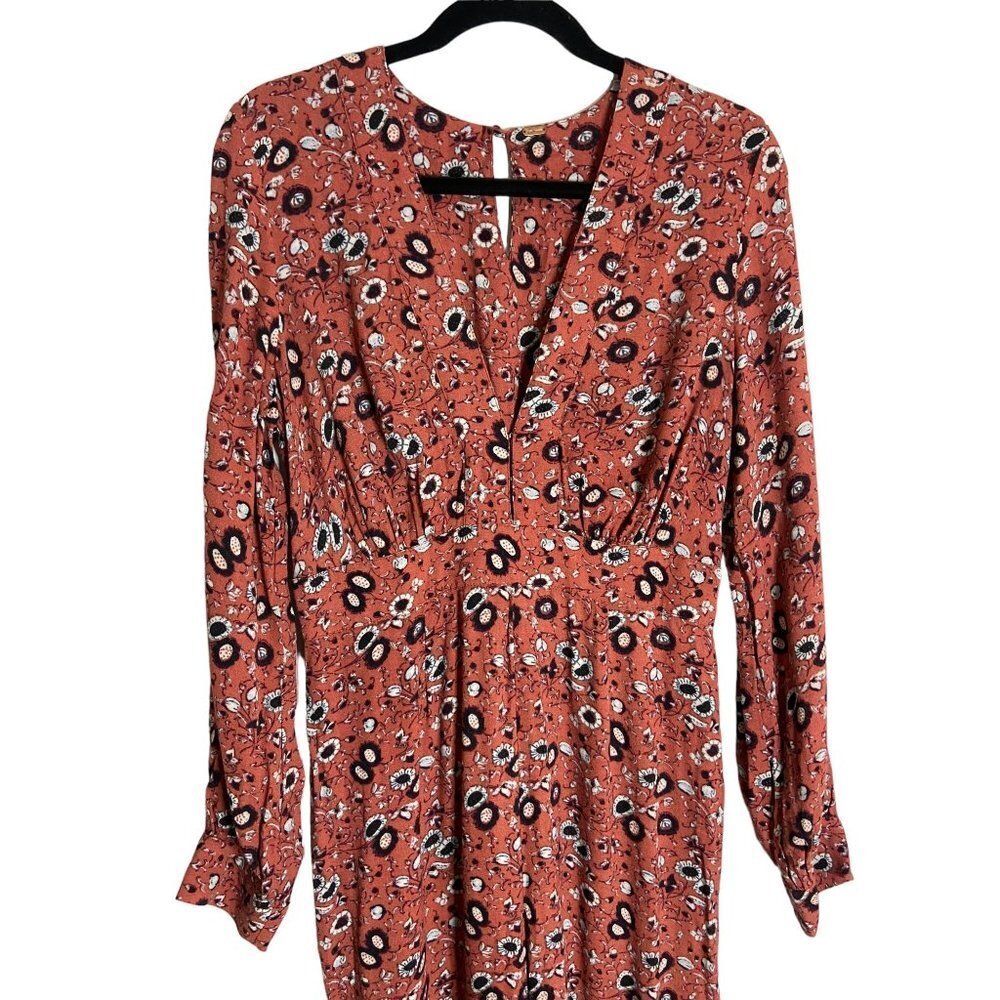 Free People Some Like it Hot Jumpsuit Rust Combo-sz approx. 8 - Picture 12 of 13